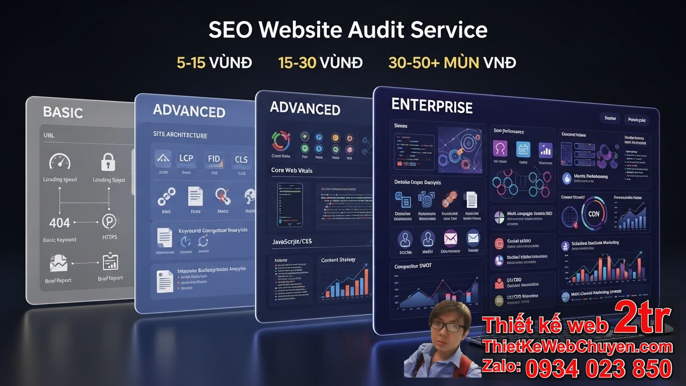 Audit SEO website bao nhiêu tiền theo từng loại hình dịch vụ?