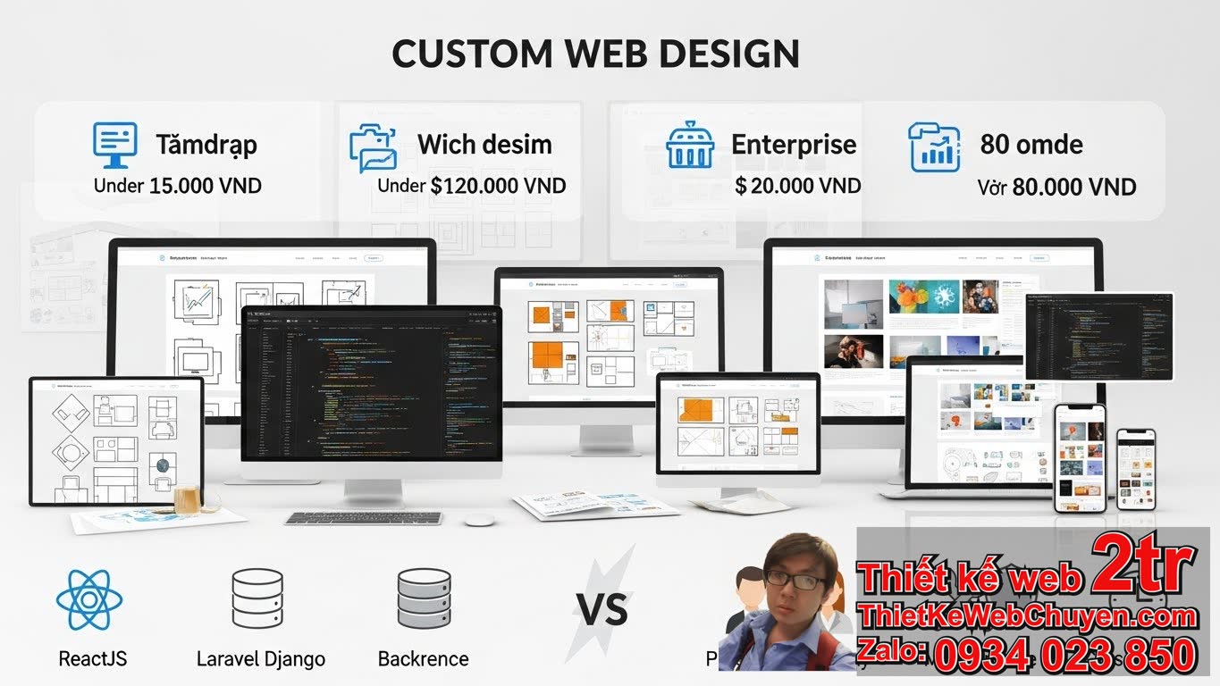 Báo giá thiết kế web code tay: Điều gì ảnh hưởng đến chi phí?