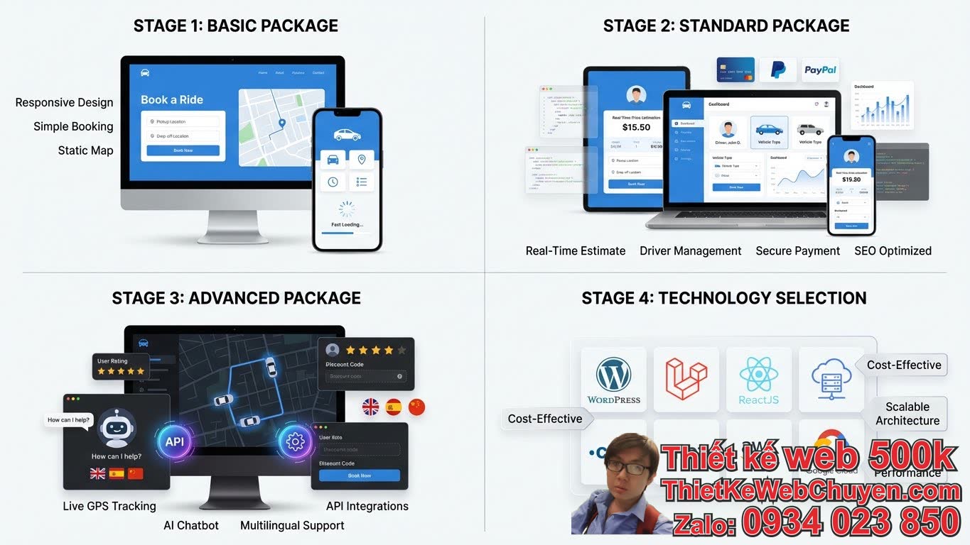 Báo giá thiết kế web dịch vụ taxi chuyên nghiệp: Yếu tố nào ảnh hưởng? Báo giá thiết kế web dịch vụ taxi chuyên nghiệp: Yếu tố nào ảnh hưởng?