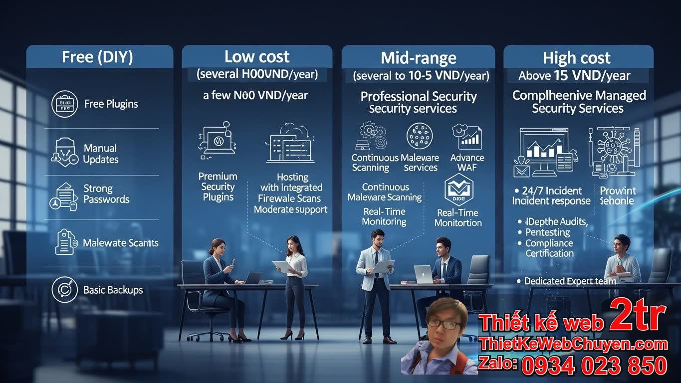 Bảo Mật WordPress Bao Nhiêu Tiền? Tổng Quan Các Gói Chi Phí Phổ Biến Nhất
