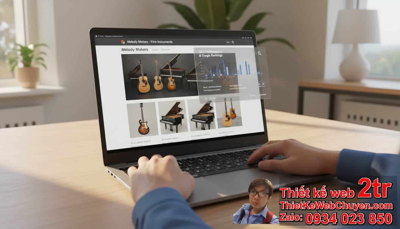 Bắt đầu từ đâu để đưa trang web bán đàn guitar Piano lên Google hiệu quả?