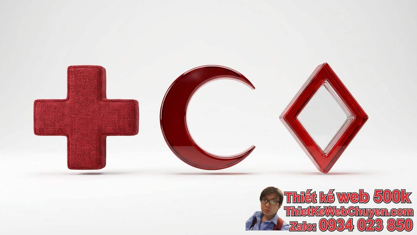Các biến thể của Logo Chữ Thập Đỏ: Trăng lưỡi liềm và Pha lê đỏ Các biến thể của Logo Chữ Thập Đỏ: Trăng lưỡi liềm và Pha lê đỏ