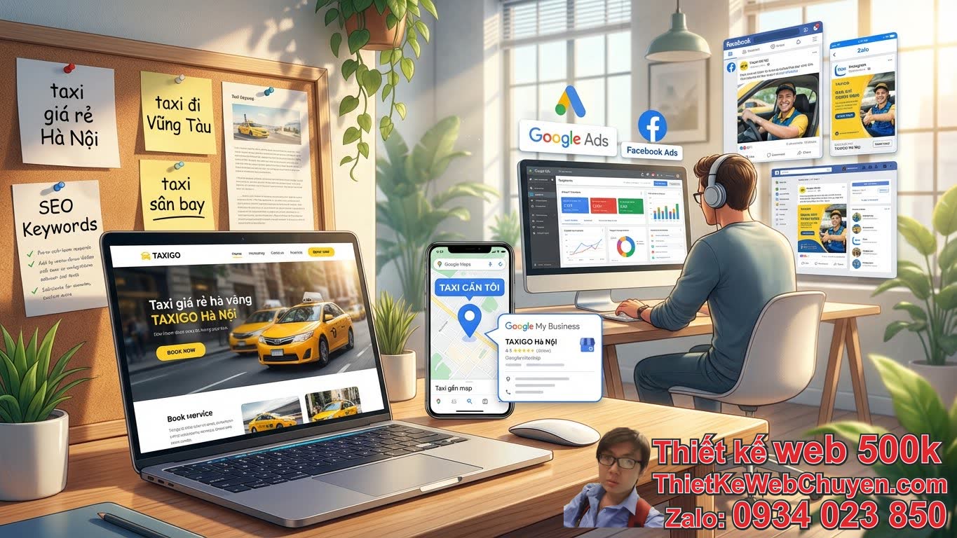 Các chiến lược tiếp thị trực tuyến khi đã có website cho hãng taxi nhỏ Các chiến lược tiếp thị trực tuyến khi đã có website cho hãng taxi nhỏ