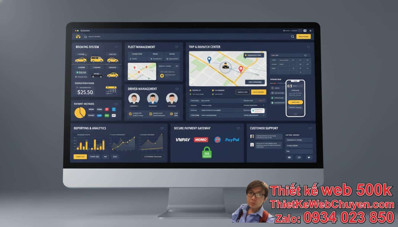 Các Tính Năng Cốt Lõi Của Một Hệ Thống Thiết Kế Web Taxi Quản Lý Xe & Chuyến Đi
Hiệu Quả Các Tính Năng Cốt Lõi Của Một Hệ Thống Thiết Kế Web Taxi Quản Lý Xe & Chuyến Đi
Hiệu Quả