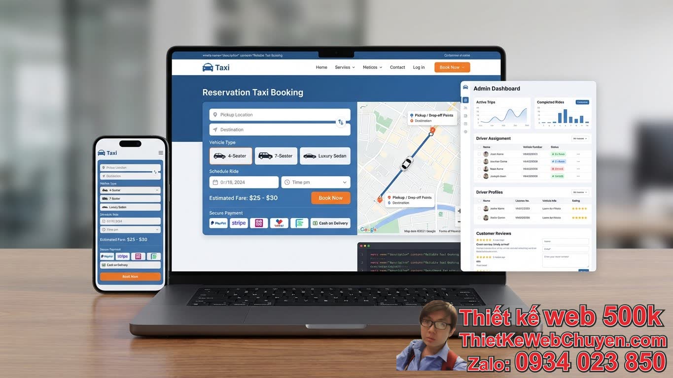 Các tính năng quan trọng khi thiết kế web taxi bằng WordPress? Các tính năng quan trọng khi thiết kế web taxi bằng WordPress?