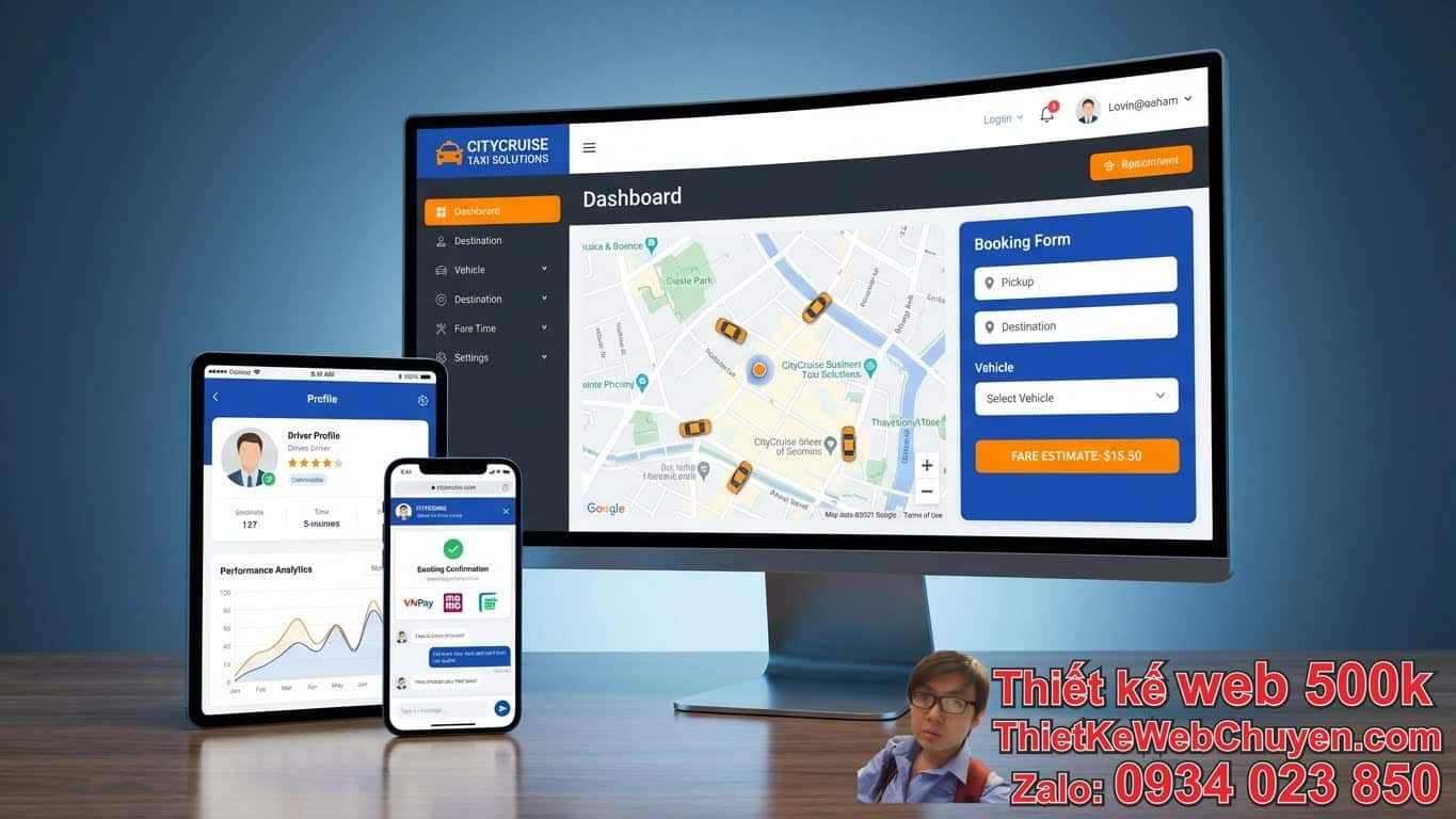 Các tính năng thiết yếu cần có khi thiết kế web cho công ty vận tải taxi là gì? Các tính năng thiết yếu cần có khi thiết kế web cho công ty vận tải taxi là gì?