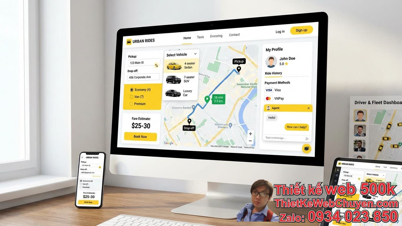 Các tính năng thiết yếu cần có khi thiết kế web cho startup dịch vụ taxi là gì? Các tính năng thiết yếu cần có khi thiết kế web cho startup dịch vụ taxi là gì?