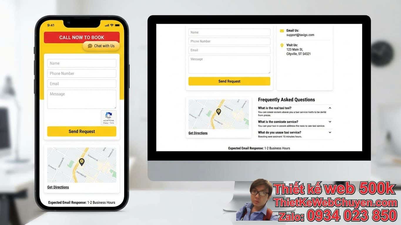 Các yếu tố cần có khi thiết kế trang “Liên hệ” cho website taxi là gì? Các yếu tố cần có khi thiết kế trang “Liên hệ” cho website taxi là gì?