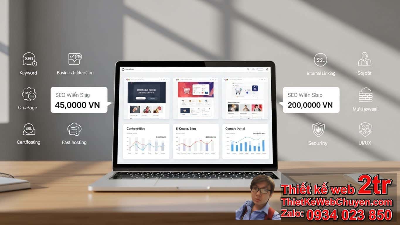 Các yếu tố chính ảnh hưởng đến báo giá thiết kế website chuẩn SEO là gì?