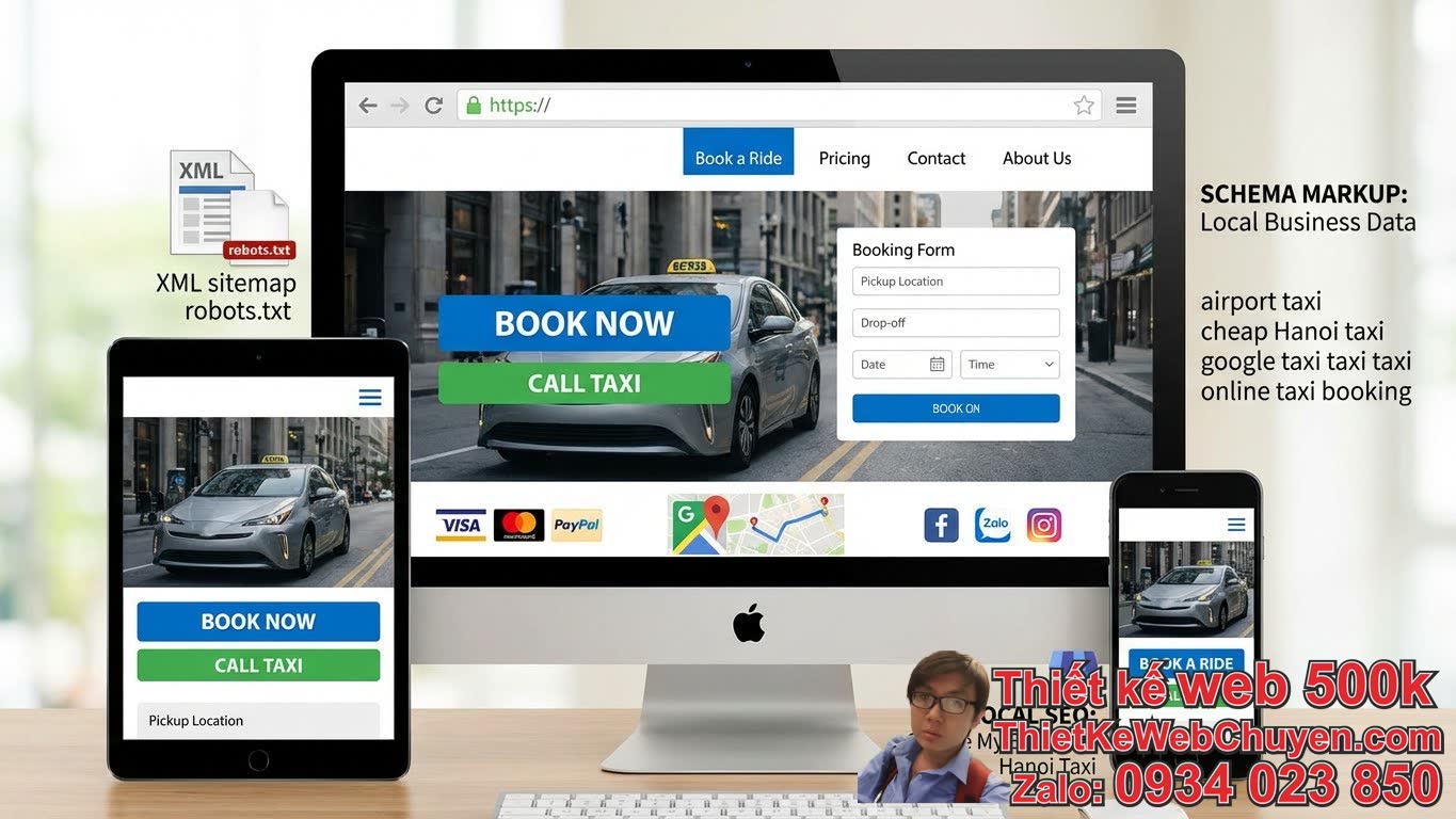 Các Yếu Tố Cốt Lõi Khi Thiết Kế Web Taxi Trên Nền Tảng Chuẩn SEO Các Yếu Tố Cốt Lõi Khi Thiết Kế Web Taxi Trên Nền Tảng Chuẩn SEO