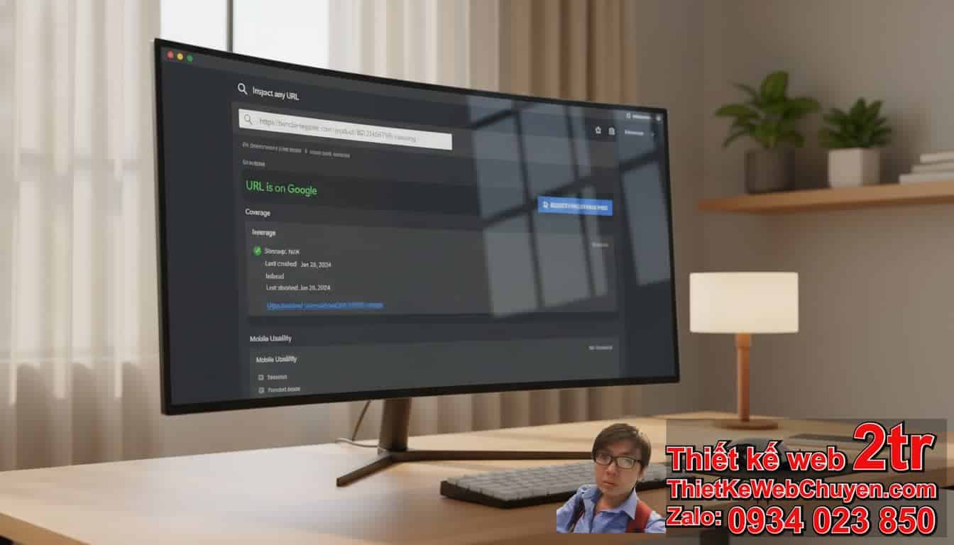 Cách Dùng Inspect URL Để Kiểm Tra Index Của Trang Web Đăng Ký Mã Vạch?