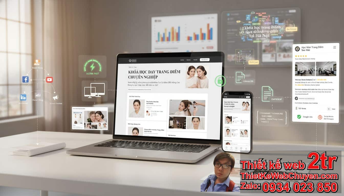 Cách đưa trang web đào tạo dạy trang điểm lên Google hiệu quả nhất là gì?