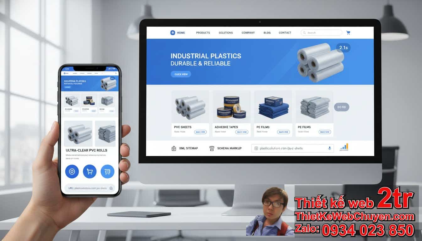 Cách đưa trang web bán đồ nhựa PVC Băng keo Màng PE lên Google bước đầu tiên:
Tối ưu SEO kỹ thuật