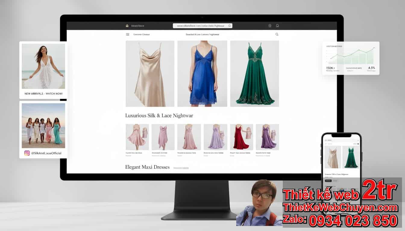 Cách đưa trang web bán Váy đầm đồ ngủ lên Google