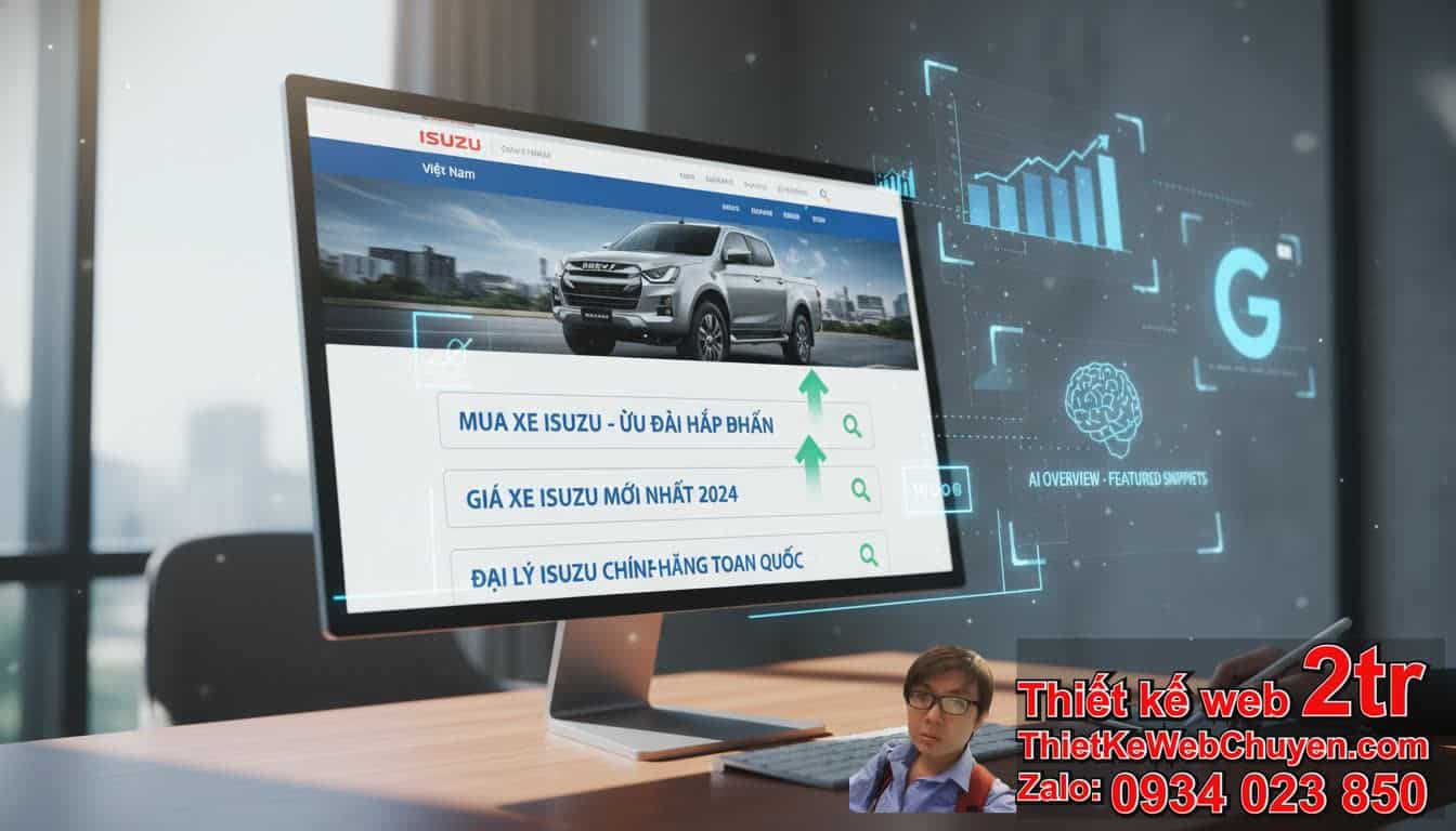 Cách đưa trang web bán xe oto Isuzu lên Google: Tại sao SEO lại quan trọng?