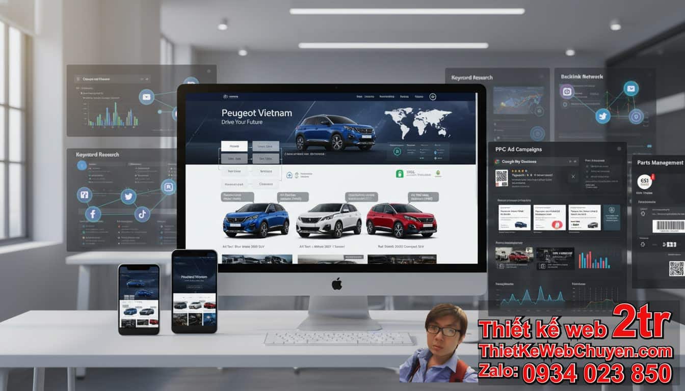 Cách đưa trang web bán xe oto Peugeot lên Google nhanh chóng?