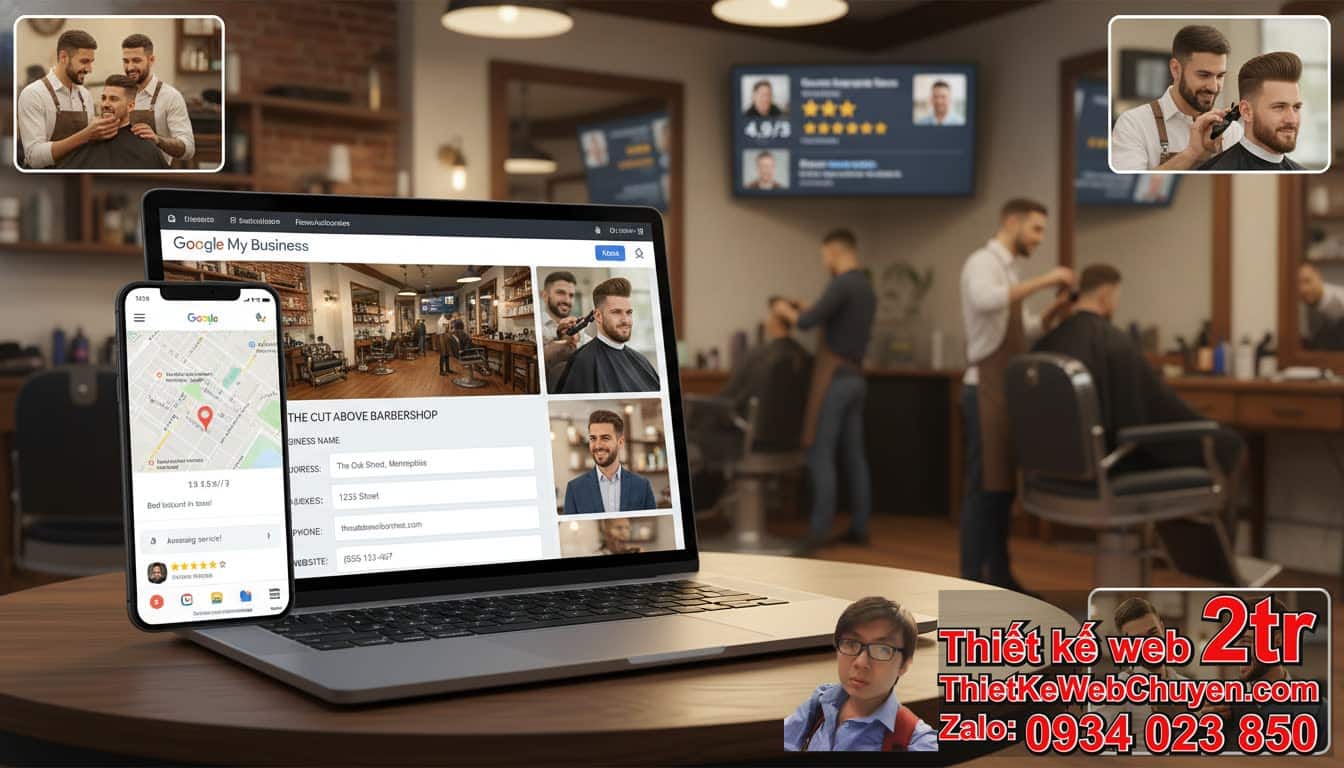 Cách đưa trang web cắt tóc barber shop lên Google: Bắt đầu Với Google My
Business