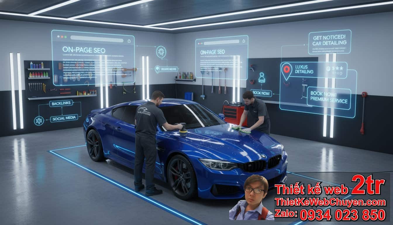 Cách đưa trang web chăm sóc xe detailing lên Google hiệu quả nhất?