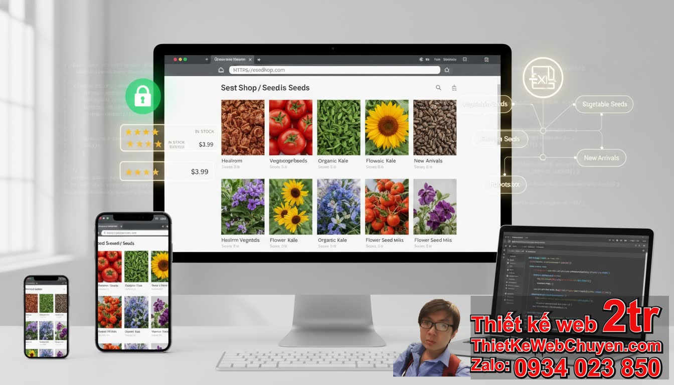 Cách đưa trang web Cửa hàng bán hạt giống lên Google thông qua SEO kỹ thuật là
gì?