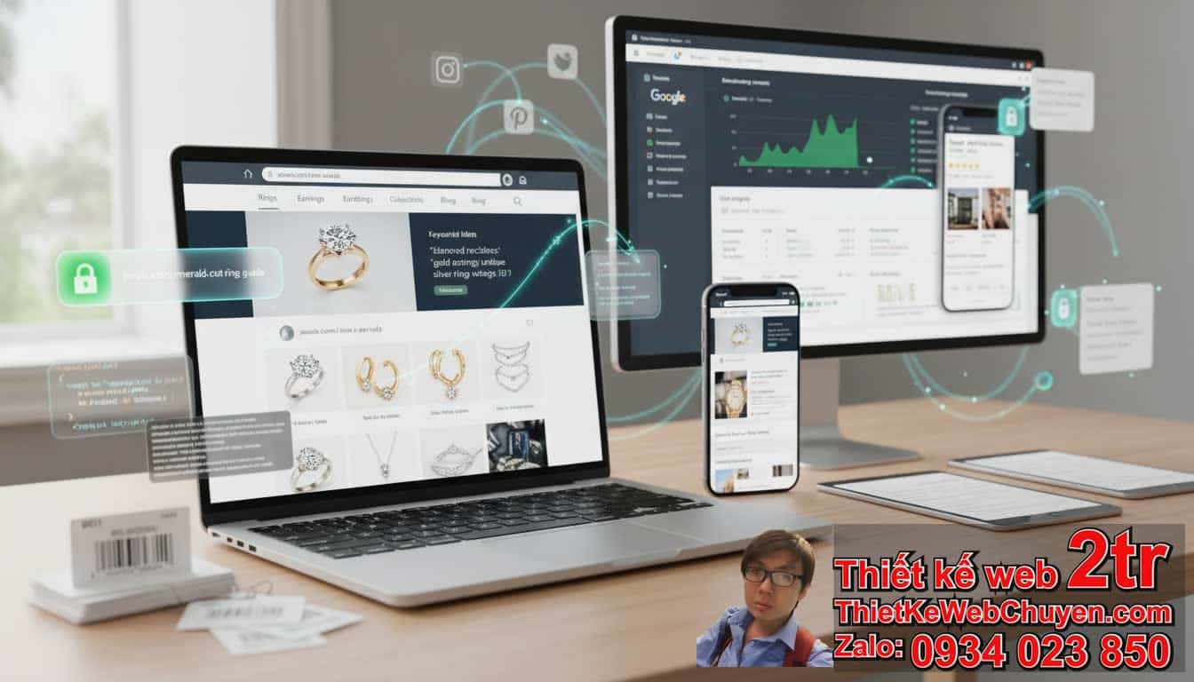 Cách đưa trang web cửa hàng trang sức lên Google hiệu quả là gì?