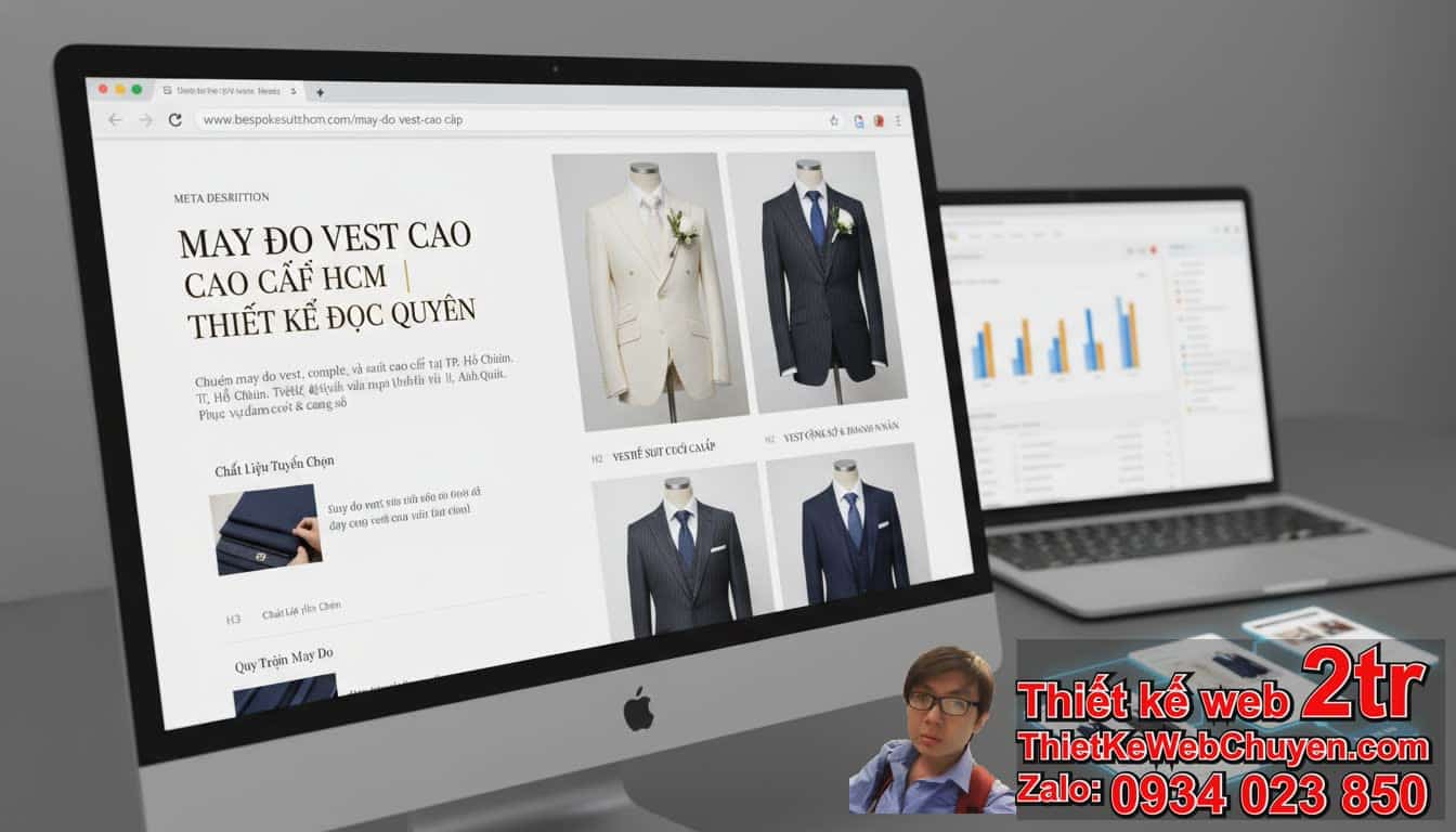 Cách đưa trang web Dịch vụ may đo comple vest lên Google: Tối ưu hóa SEO On-page
như thế nào?