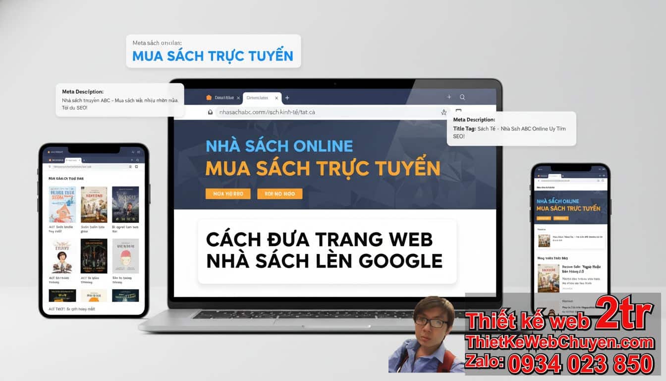 Cách đưa trang web nhà sách lên Google bằng SEO On-page: Tối ưu nội dung và cấu
trúc