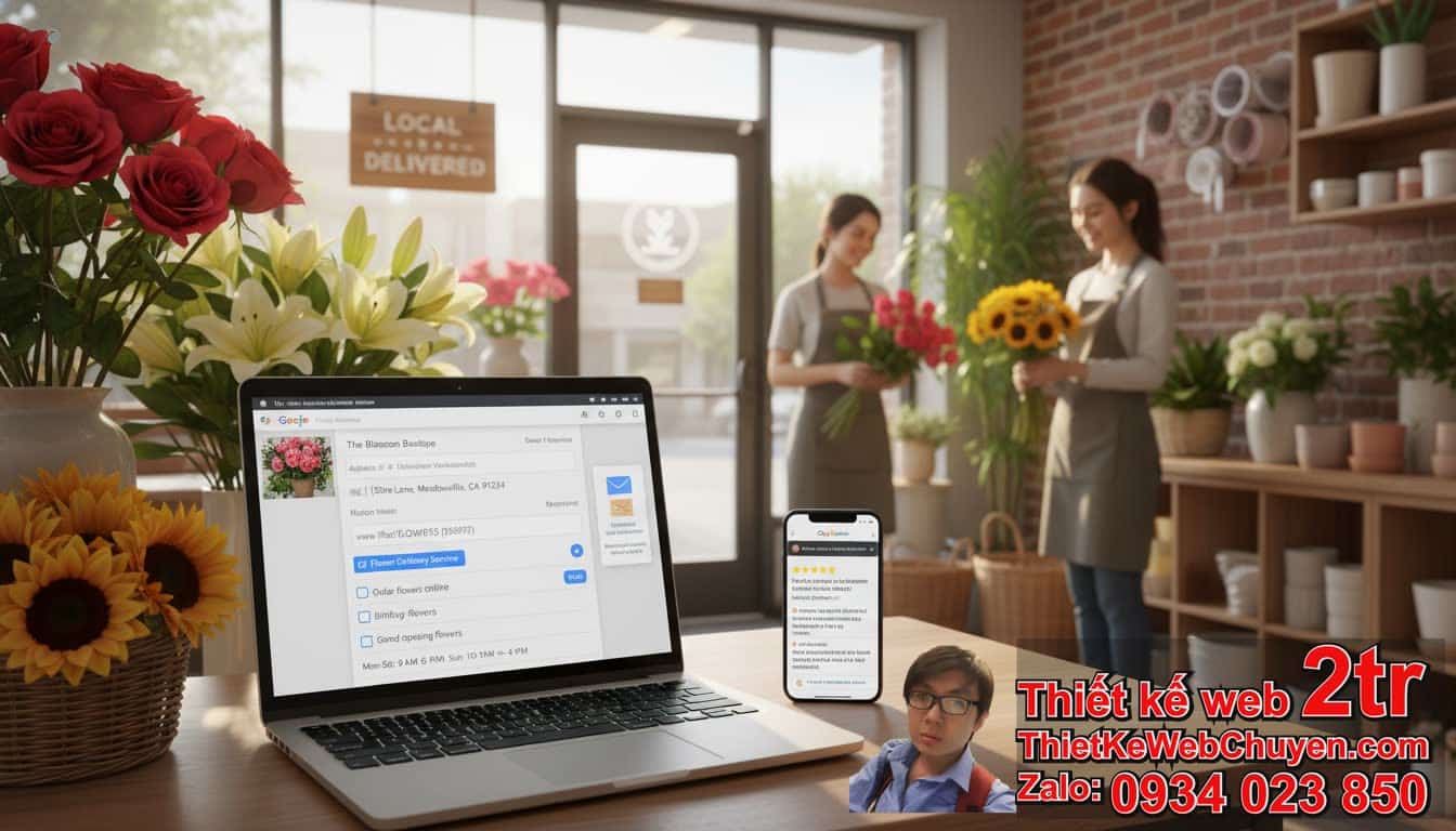 Cách đưa trang web shop bán hoa tươi lên Google thông qua Google My Business?