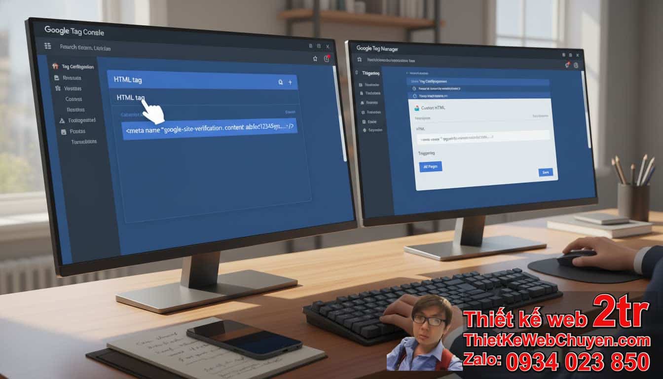 Cách xác minh website bằng Google Tag Manager cho Google Search Console?