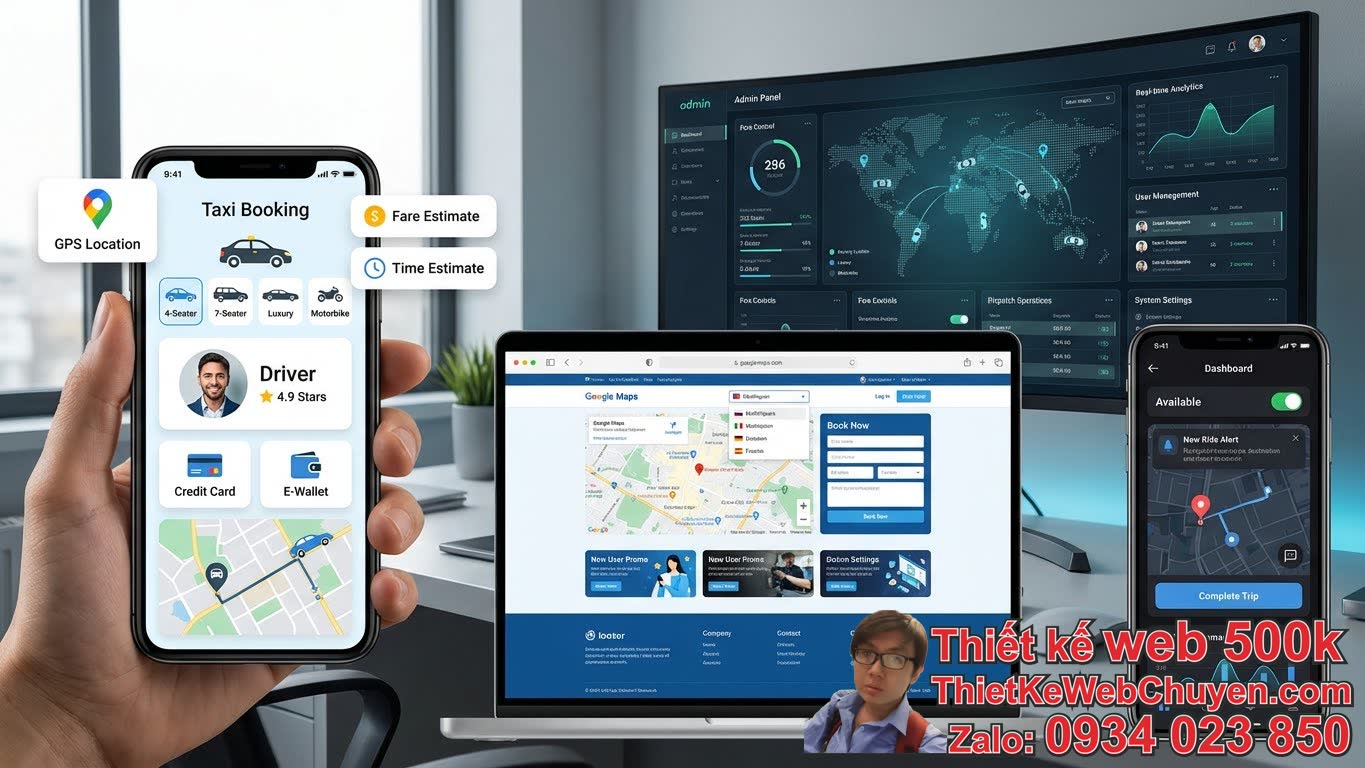 Cấu Trúc Cơ Bản Của Một Giải Pháp Thiết Kế Web Taxi Cho Phép Khách Đặt Xe Từ App
Và Web Toàn Diện Cấu Trúc Cơ Bản Của Một Giải Pháp Thiết Kế Web Taxi Cho Phép Khách Đặt Xe Từ App
Và Web Toàn Diện
