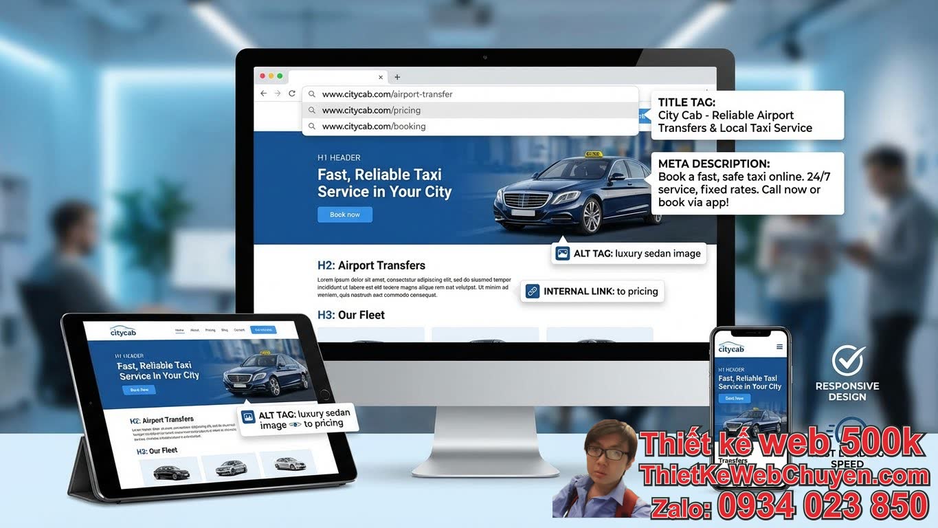 Cấu trúc URL và Tối ưu hóa SEO cho các trang của website taxi Cấu trúc URL và Tối ưu hóa SEO cho các trang của website taxi