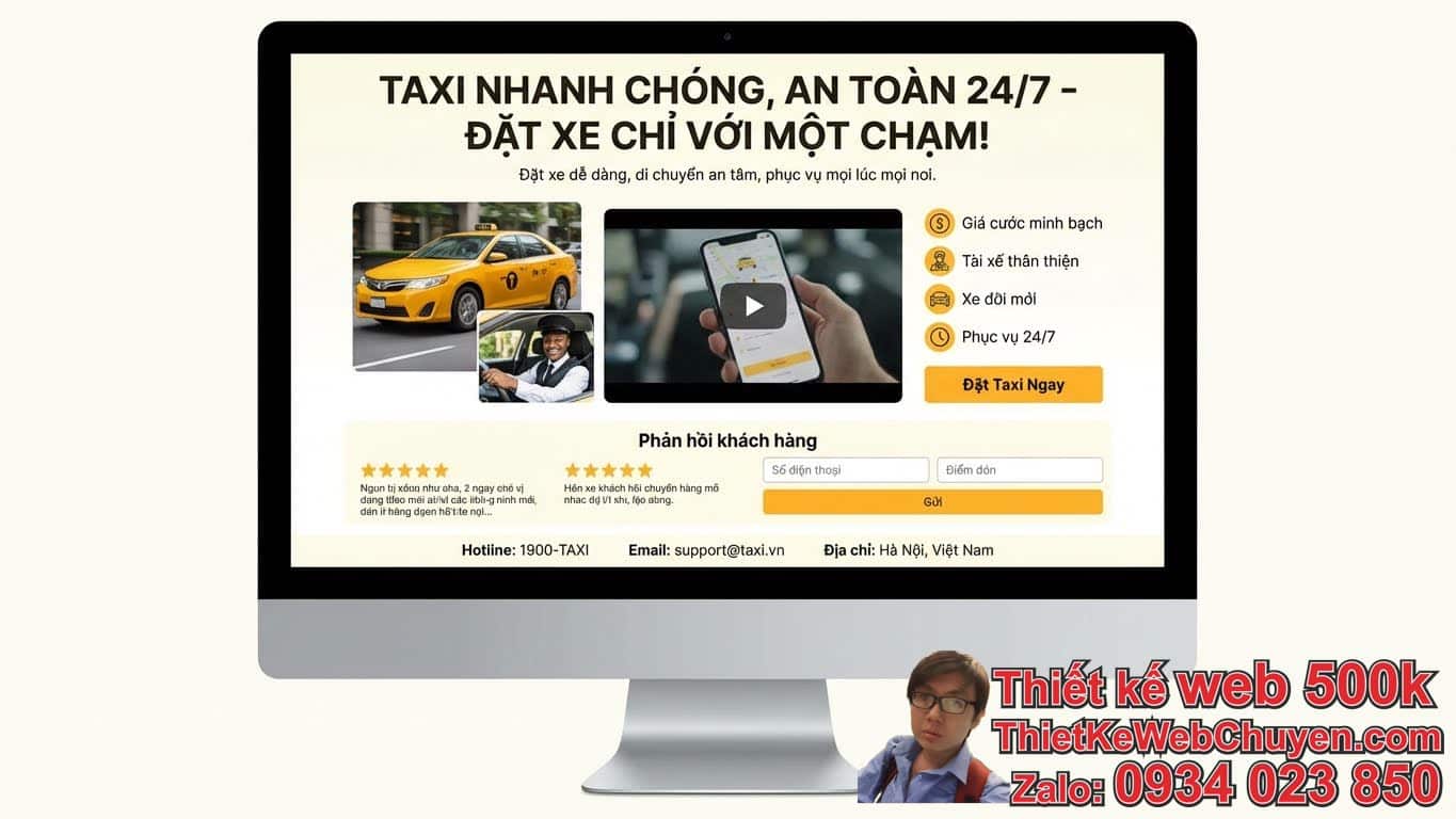 Cấu Trúc Và Thành Phần Của Một Thiết Kế Web Taxi Dạng Landing Page Hiệu Quả Cấu Trúc Và Thành Phần Của Một Thiết Kế Web Taxi Dạng Landing Page Hiệu Quả