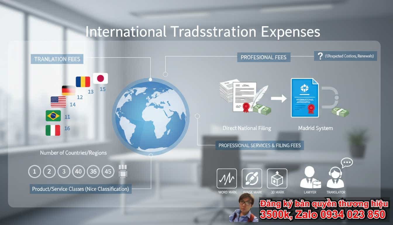 Chi phí đăng ký nhãn hiệu quốc tế là bao nhiêu?