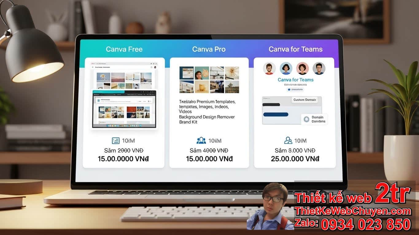 Chi phí làm website bằng Canva tốn bao nhiêu?