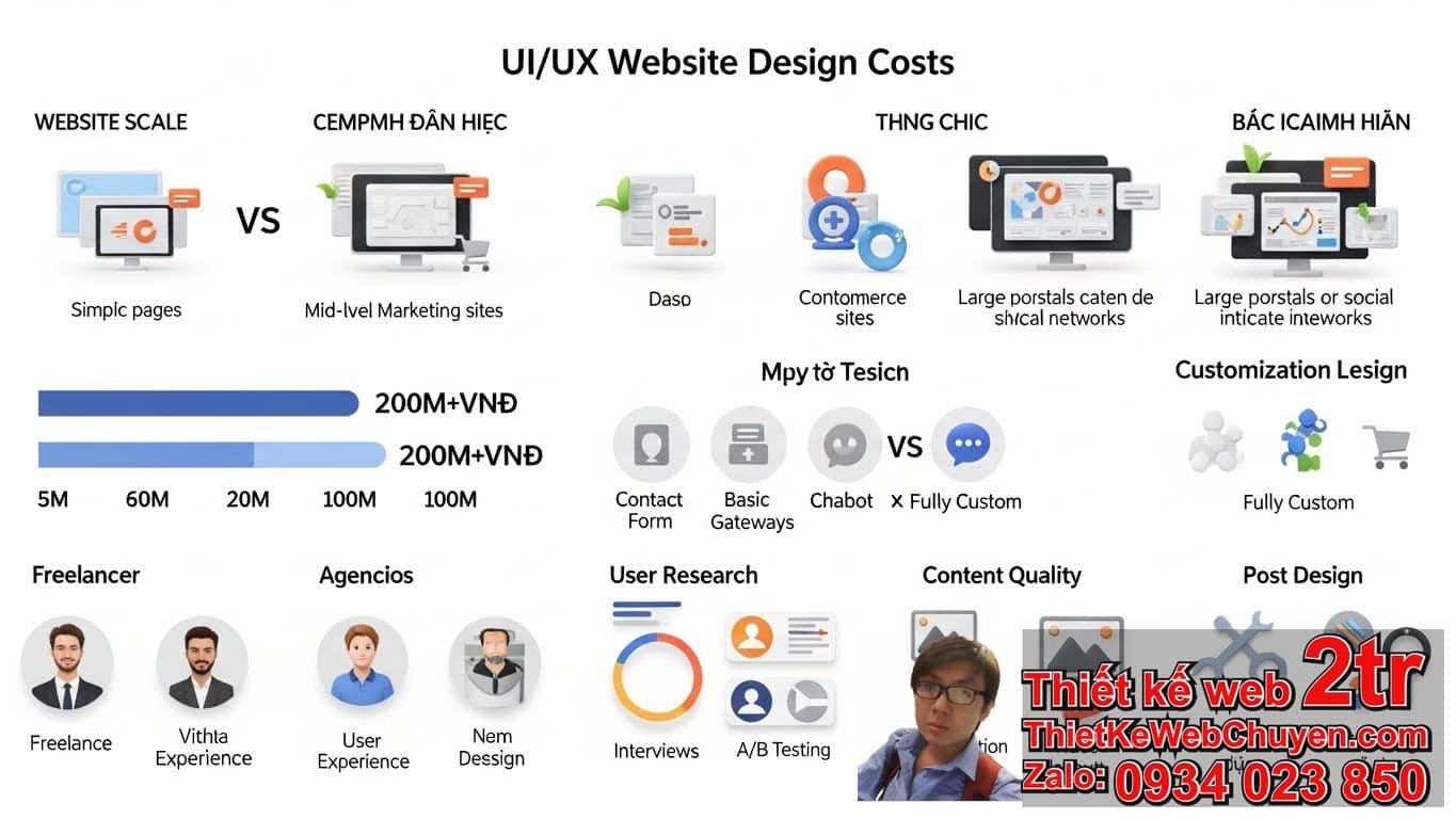 Chi phí thiết kế UI/UX website bao nhiêu tiền? Tổng quan về các yếu tố ảnh hưởng