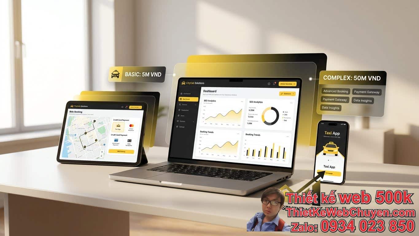 Chi phí thiết kế website taxi: Một website taxi chuyên nghiệp tốn bao nhiêu
tiền? Chi phí thiết kế website taxi: Một website taxi chuyên nghiệp tốn bao nhiêu
tiền?