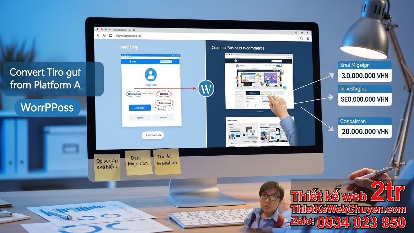 Chuyển web từ nền tảng A sang WordPress bao nhiêu tiền? Tổng quan về chi phí