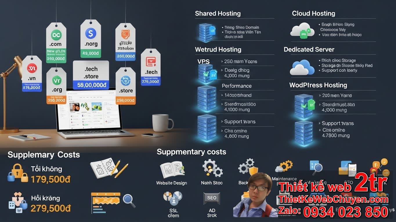 domain hosting cost là bao nhiêu? Giải mã chi phí cho website của bạn
