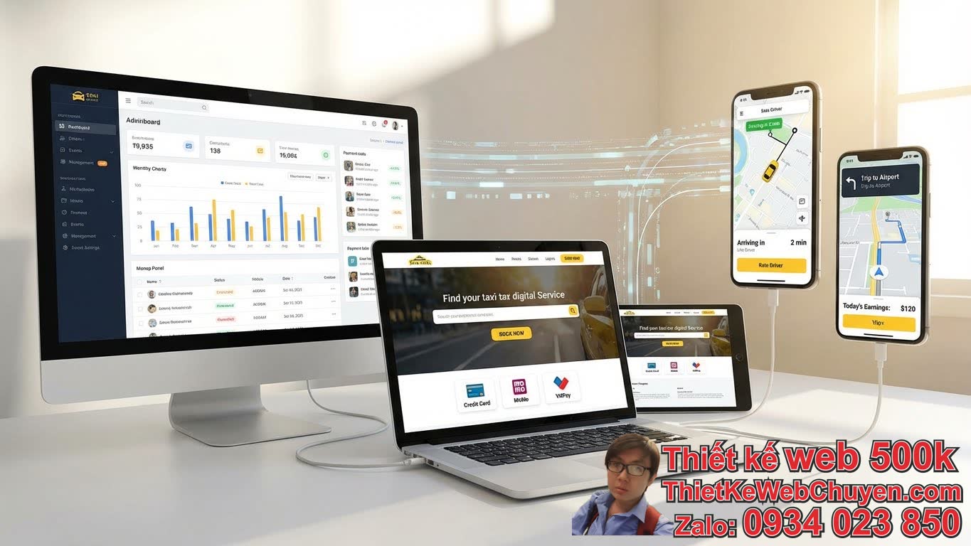 Giải pháp thiết kế web dịch vụ taxi trọn bộ bao gồm những gì? Giải pháp thiết kế web dịch vụ taxi trọn bộ bao gồm những gì?