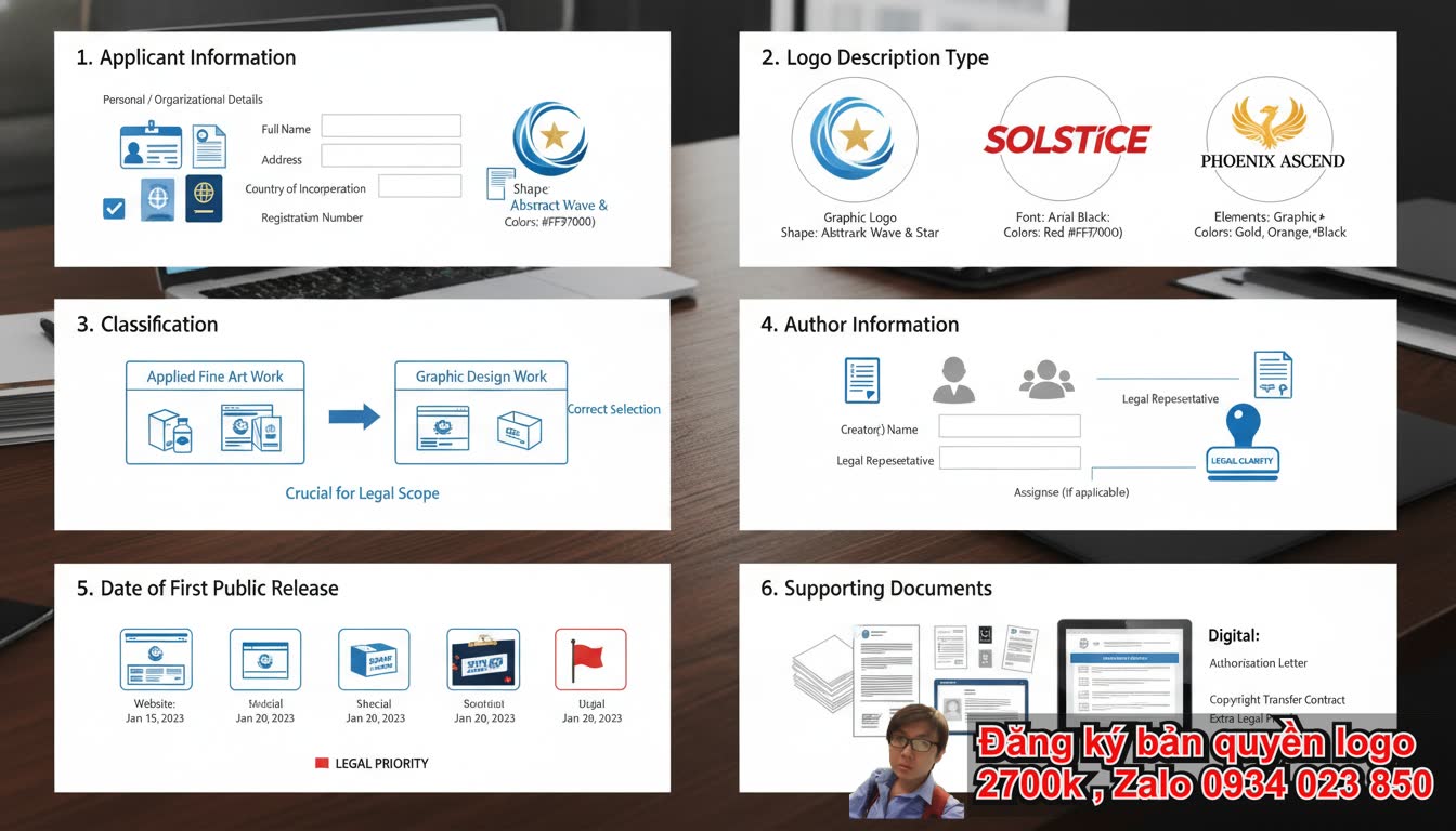 Hướng dẫn điền tờ khai đăng ký bản quyền logo chi tiết từng bước