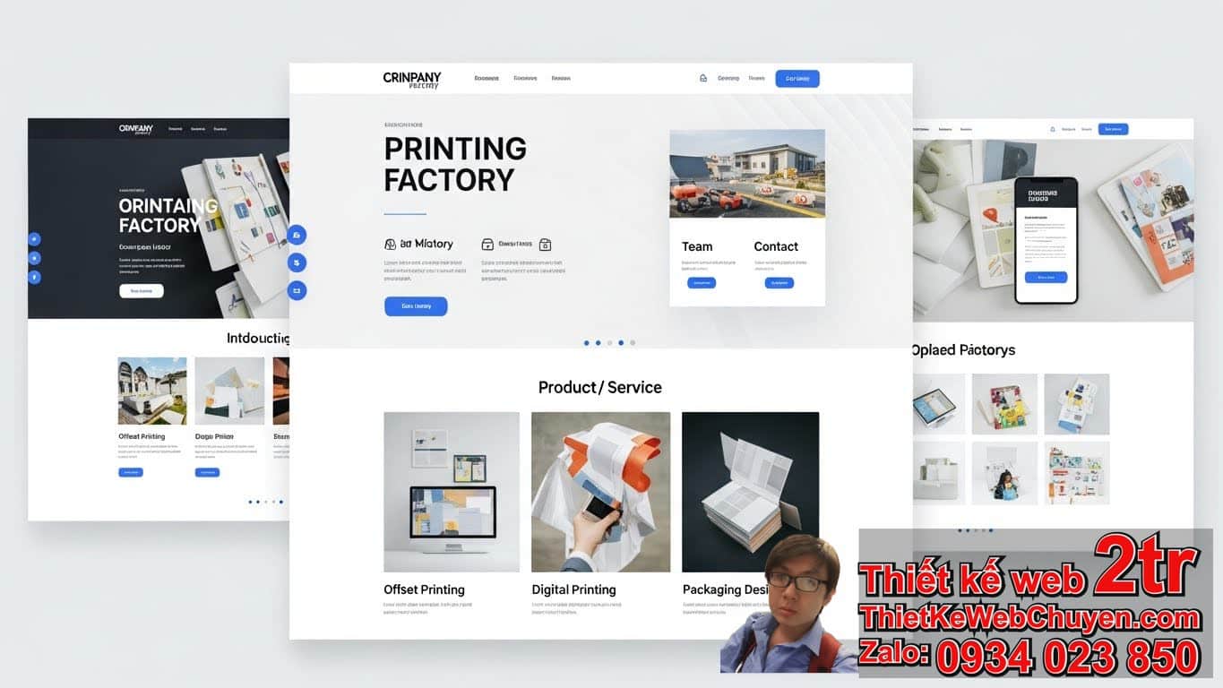 I. Mức giá thiết kế web công ty xưởng in ấn cơ bản là bao nhiêu tiền?