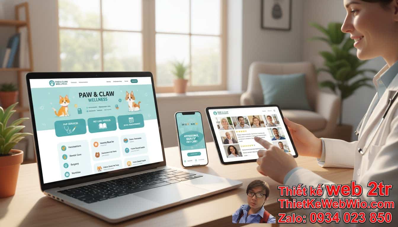 I. Tại Sao Phòng Khám Thú Y Cần Thiết Kế Web Dịch Vụ Thú Y Giá Rẻ?