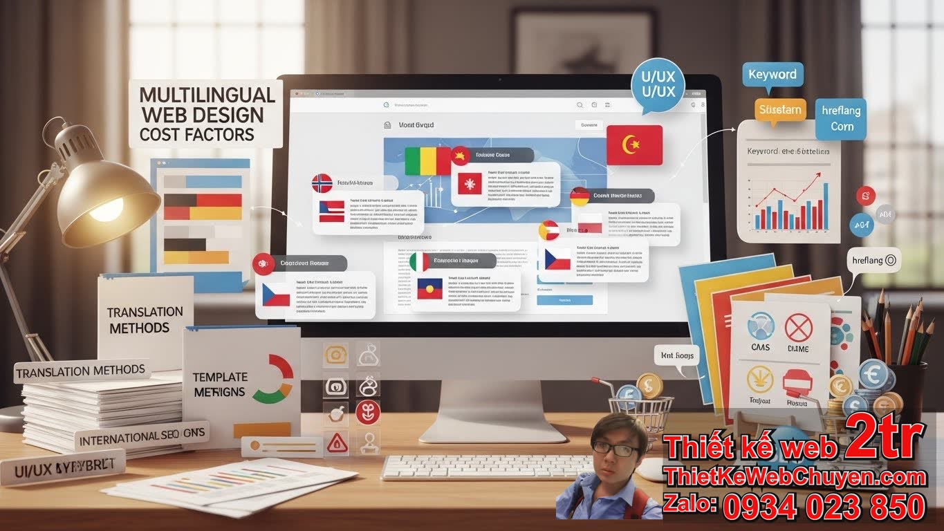 I. Thiết kế web có nhiều ngôn ngữ giá bao nhiêu: Các yếu tố ảnh hưởng