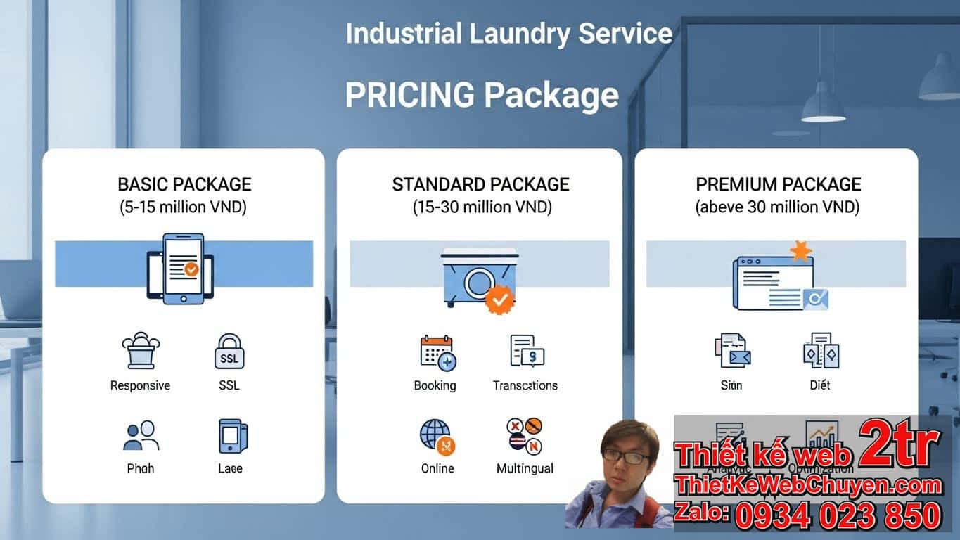 I. Thiết kế web Dịch vụ giặt ủi công nghiệp bao nhiêu tiền – Bảng giá chi phí
tham khảo?