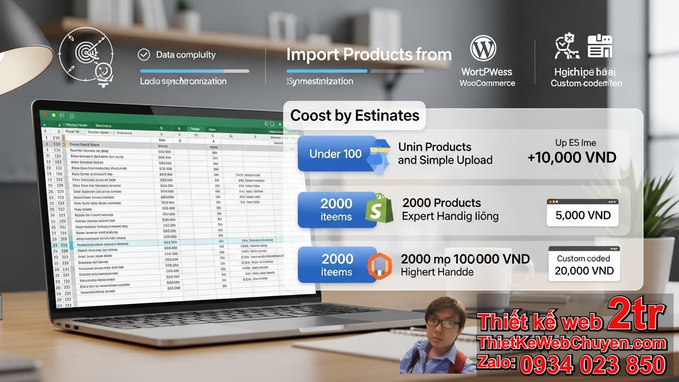 Import sản phẩm từ Excel lên web bao nhiêu tiền? Các yếu tố ảnh hưởng