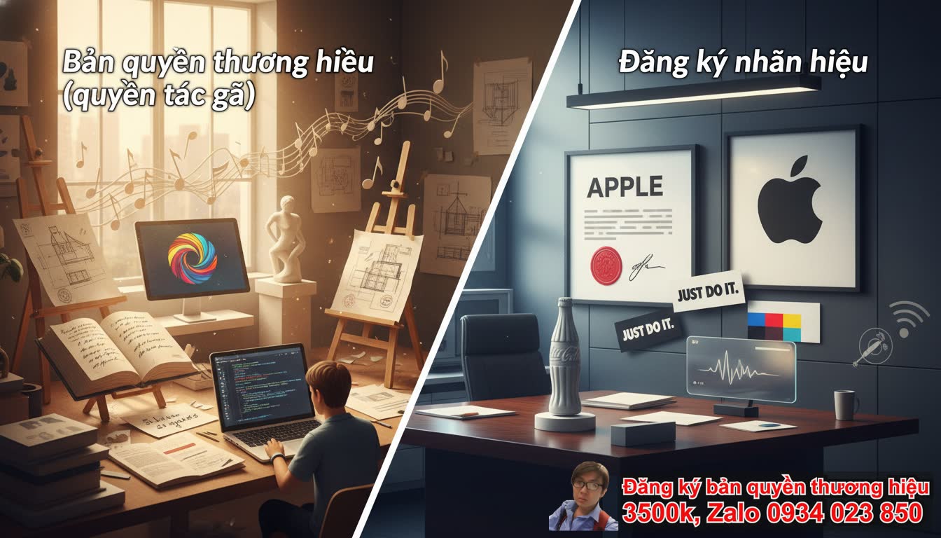 Khác nhau giữa bản quyền thương hiệu và đăng ký nhãn hiệu là gì?