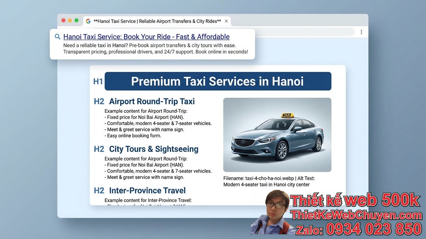 Kĩ Thuật SEO On-page Khác Để Hỗ Trợ Cấu trúc Website Dịch Vụ Taxi Chuẩn SEO Kĩ Thuật SEO On-page Khác Để Hỗ Trợ Cấu trúc Website Dịch Vụ Taxi Chuẩn SEO