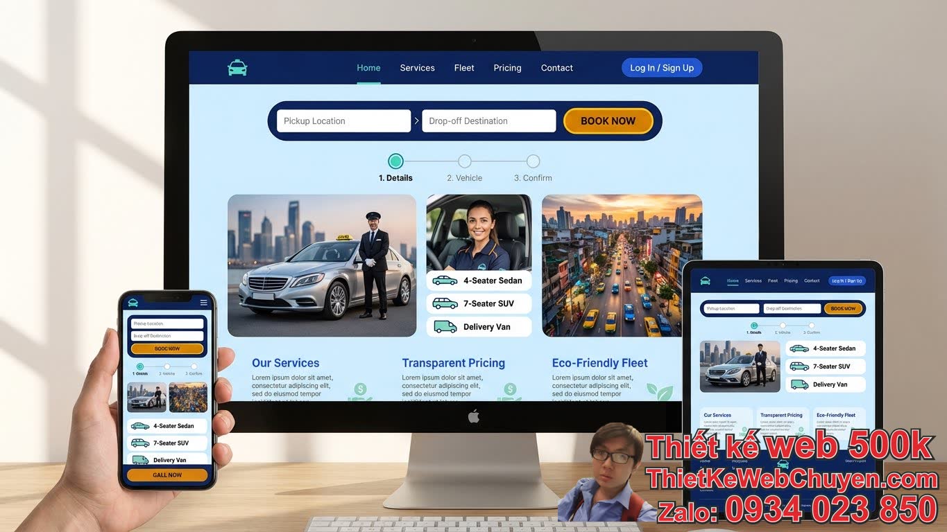 Làm sao để thiết kế giao diện web taxi dùng màu xanh dương tin cậy hiệu quả? Làm sao để thiết kế giao diện web taxi dùng màu xanh dương tin cậy hiệu quả?