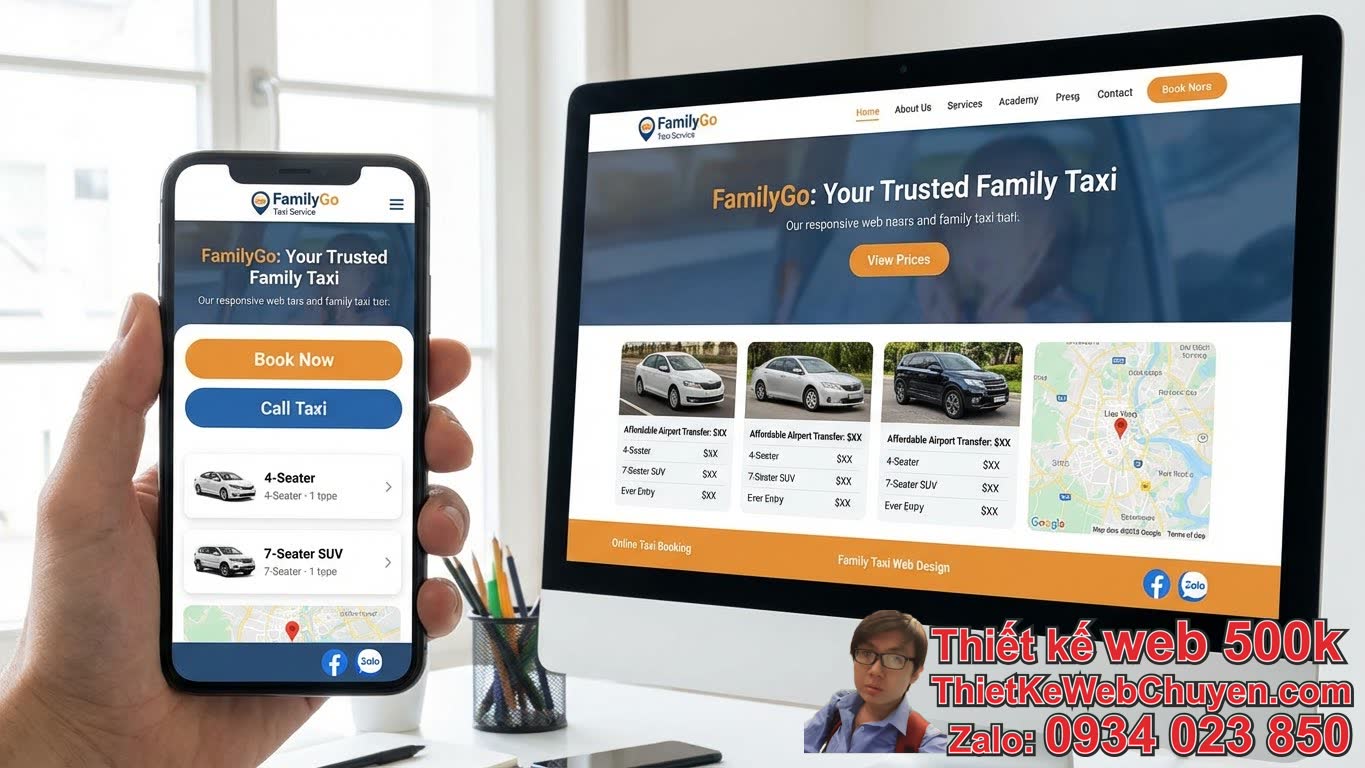 Làm thế nào để thiết kế web dịch vụ taxi gia đình thu hút khách hàng tiềm năng? Làm thế nào để thiết kế web dịch vụ taxi gia đình thu hút khách hàng tiềm năng?