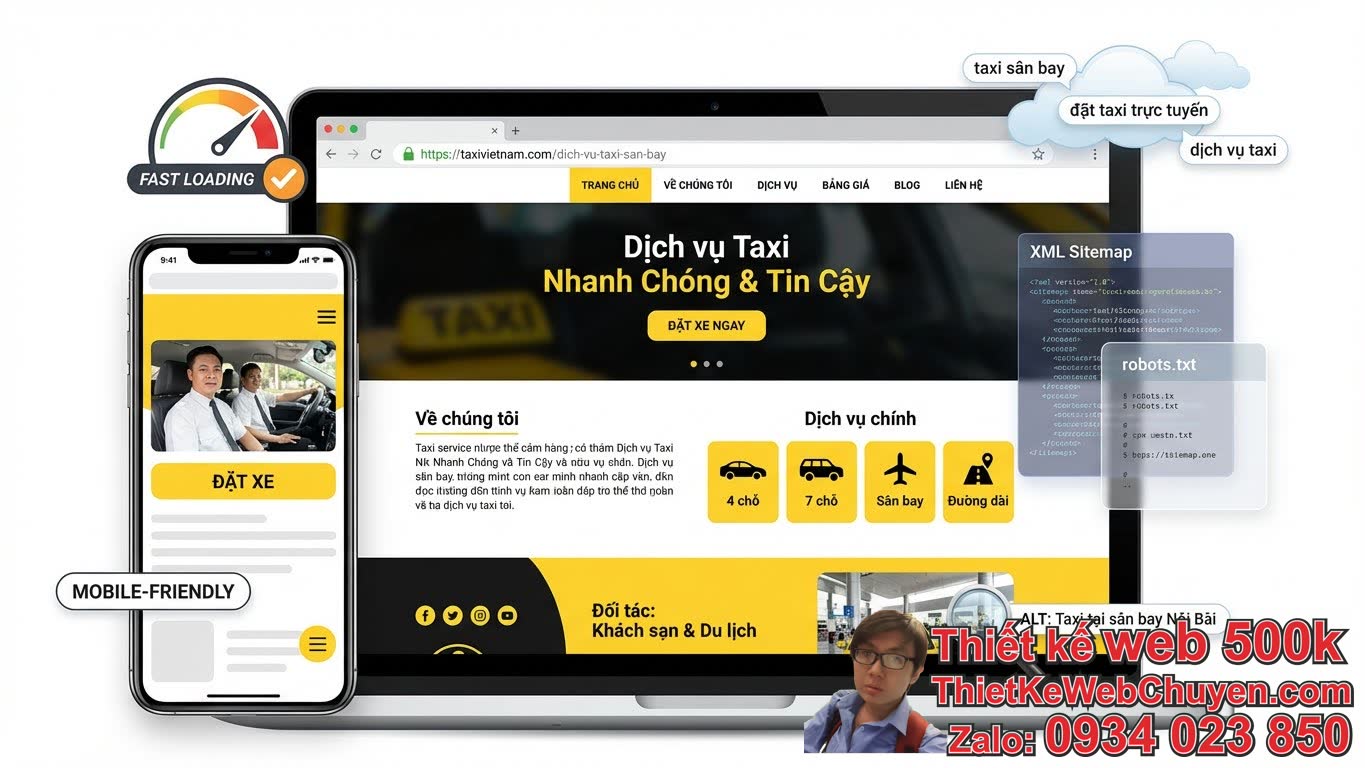 Làm thế nào để thiết kế web taxi chuẩn SEO hiệu quả?