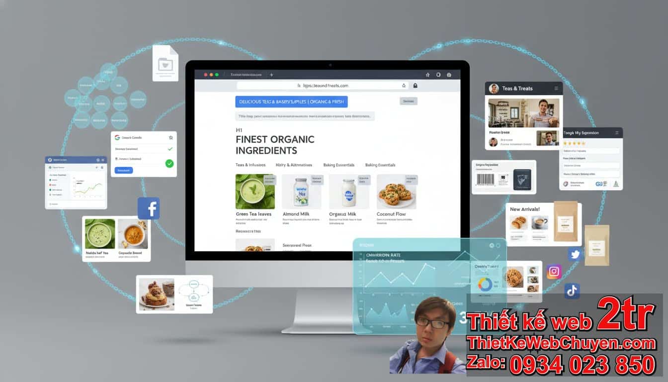 Làm thế nào để trang web bán nguyên liệu thực phẩm trà sữa bánh của bạn xuất
hiện trên Google?